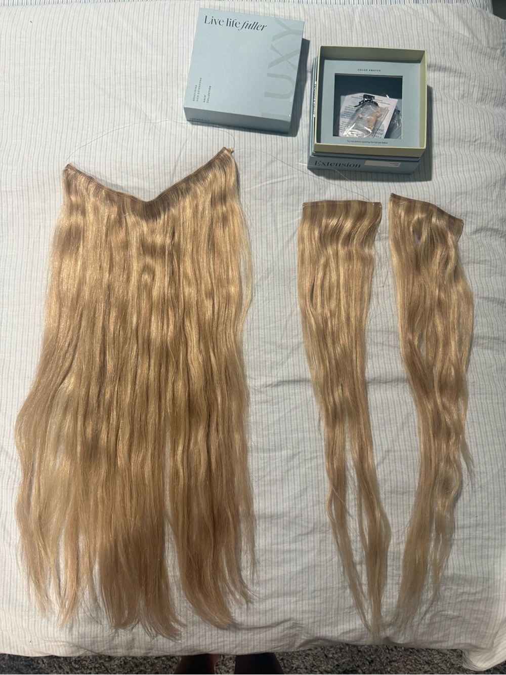 HALO hair extensions 100% Remy human - BLOND from Luxy Hair